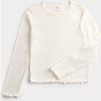 M&S Pointelle Pyjama Top (6-16 Yrs) Ivory