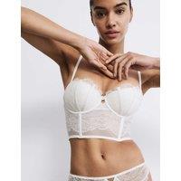 Rosie Forget Me Not Lace Balconette Corset (A-DD) Ivory