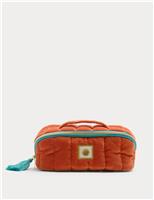 Velvet Wide Opening Make Up Bag