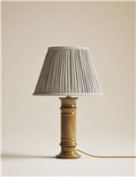 Ceramic Column Frill Shade Table Lamp