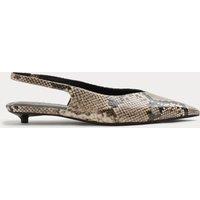 M&S Micro Kitten Heel Slingback Sandals Cream Mix