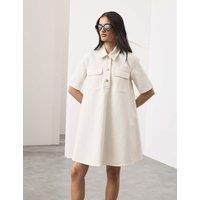 Autograph Pure Cotton Mini Shirt Dress Soft White