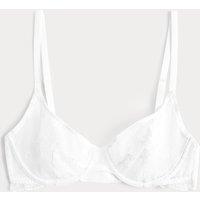 B by Boutique Helena Embroidery Wired Demi Cup Bra (A-E) White