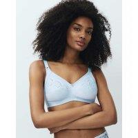 M&S Embroidered Total Support Full Cup Bra A-K Pale Blue