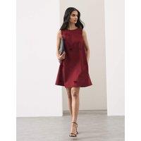Autograph Cotton Blend Floral Cutwork Detail Dress Dark Cranberry