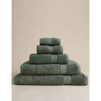 M&S Super Soft Pure Cotton Towel Smokey Green