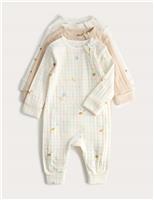 3 Pack Unisex Cotton Rich Baking Print Sleepsuits (5lbs-3 Yrs)