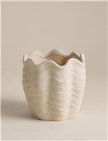 Coastal Textured Ceramic Planter
