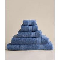 M&S Super Soft Pure Cotton Towel Medium Blue