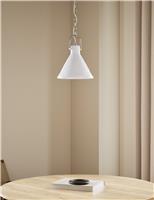 Ceramic Mottled Cone Pendant Light