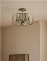 Crystal Glass Flush Ceiling Light