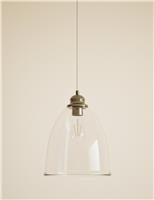Clear Glass Bell Shape Pendant Light