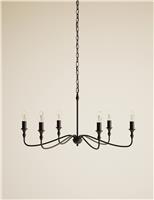 Metal 6 Arm Chandelier
