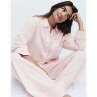 M&S Pure Cotton Muslin Floral Pyjama Set Pink Mix