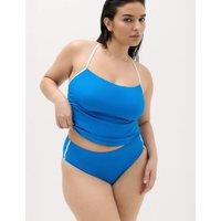 Goodmove Tummy Control High Waist Bikini Bottoms Blue