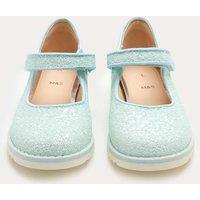 M&S Kids' Glitter Mary Jane Shoes (4 Small - 2 Large) Ice Blue