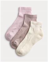 3 Pack Cotton Rich Quarter Socks
