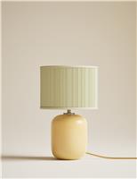 Milk Glass Pleated Shade Table Lamp