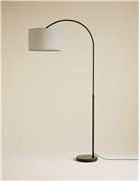 M&S Overreach Marble Base Floor Lamp Black