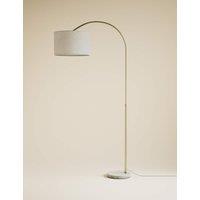 M&S Overreach Marble Base Floor Lamp Antique Brass