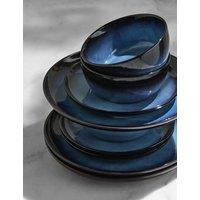 M&S 12 Piece Amberley Reactive Dinner Set Navy