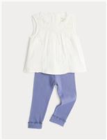 2 Piece Cotton Rich Blouse & Leggings Outfit (0-5 Yrs)