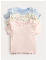 3 Pack Cotton Rich Ribbed Printed Tops (0-5 Yrs)