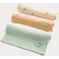 M&S 3 Pack Pure Cotton Paddington Muslins Multi