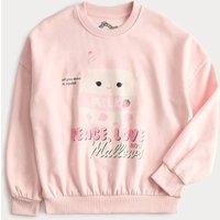 M&S Cotton Rich Squishmallows Sweatshirt (5-10 Yrs) Light Pink