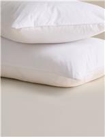 M&S 2 Pack Cluster Fibre Firm Pillows White