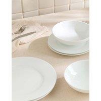 M&S 12 Piece Maxim Porcelain Dinner Set White