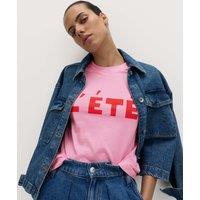 M&S Pure Cotton Graphic T-Shirt Pink Mix