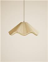 M&S Wave Pleated Easy Fit Ceiling Lamp Shade Blue