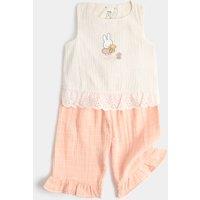 M&S 2 Piece Pure Cotton Miffy Outfit (0-3 Yrs) Pink Mix