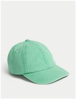 M&S Kids' Pure Cotton Baseball Cap (1-13 Yrs) Yellow