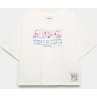 M&S Pure Cotton Snoopy Graphic T-Shirt (6-16 Yrs) Ivory Mix