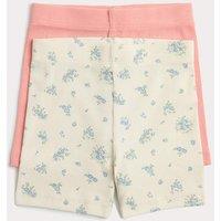 M&S 2 Pack Cotton Rich Cycling Shorts (0-5 Years) Pink