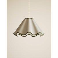 M&S Wave Scallop Large Lamp Shade Green