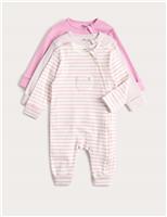 3 Pack Cotton Rich Sleepsuits (6lbs-3 Yrs)