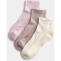 Goodmove 3 Pack Cotton Rich Quarter Socks Pink Mix