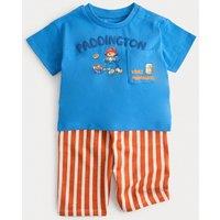 M&S 2 Piece Paddington Top & Trouser Outfit (0-3 Yrs) Blue Mix