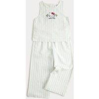 M&S 2 Piece Pure Cotton Hello Kitty Outfit (2-8 Yrs) Ivory
