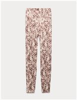 Goodmove Go Balance Printed Wrap Waist Yoga Leggings Cream Mix