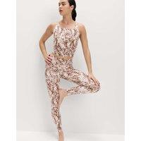 Goodmove Go Balance Printed Wrap Waist Yoga Leggings Cream Mix