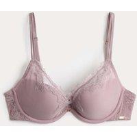 Rosie Nolana Lace Wired Plunge Bra Praline