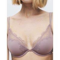 Rosie Nolana Lace Wired Plunge Bra Praline