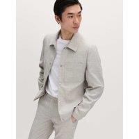 M&S Textured Overshirt Grey Mix
