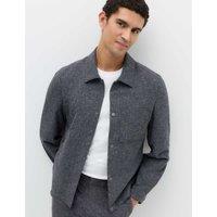 M&S Textured Overshirt Navy Mix