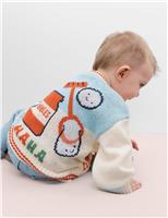 Pure Cotton Graphic Cardigan (0-5 Yrs)