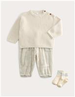3pc Pure Cotton Top & Bottom Outfit (0-5 Yrs)